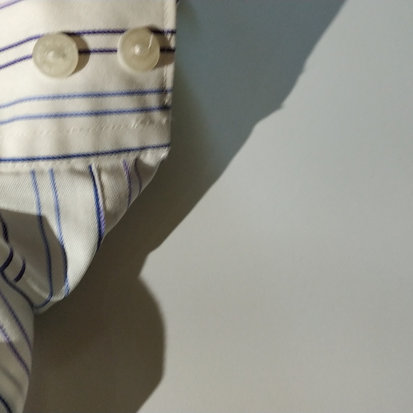 Kenneth Cole Reaction Men's pastel purple blue strip white longsleeve Shirt XL - Picture 4 of 4